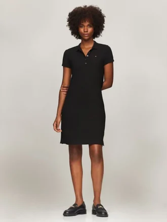 Polo-Kleid aus Stretch-Baumwolle in Slim Fit