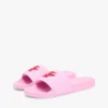 Pool-Slides mit gesticktem Schriftzug-Monogramm