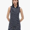 Ärmelloses gestreiftes Polokleid Ärmelloses gestreiftes Polokleid