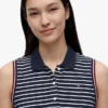 Ärmelloses gestreiftes Polokleid Ärmelloses gestreiftes Polokleid