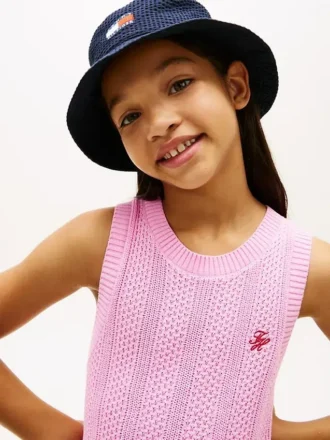 Ärmelloses Häkelkleid für Kinder