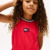 Ärmelloses Kleid für Kinder mit gewelltem Flaggenlogo Ärmelloses Kleid für Kinder mit gewelltem Flaggenlogo