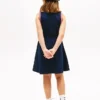 Ärmelloses Kleid für Kinder mit gewelltem Flaggenlogo Ärmelloses Kleid für Kinder mit gewelltem Flaggenlogo