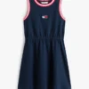 Ärmelloses Kleid für Kinder mit gewelltem Flaggenlogo Ärmelloses Kleid für Kinder mit gewelltem Flaggenlogo