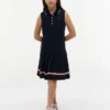 Ärmelloses Plissee-Polo-Kleid für Kinder