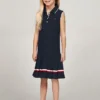 Ärmelloses Plissee-Polo-Kleid für Kinder