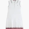 Ärmelloses Plissee-Polo-Kleid für Kinder