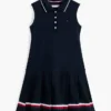 Ärmelloses Plissee-Polo-Kleid für Kinder