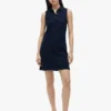 Ärmelloses Stretch-Piqué-Polokleid Ärmelloses Stretch-Piqué-Polokleid