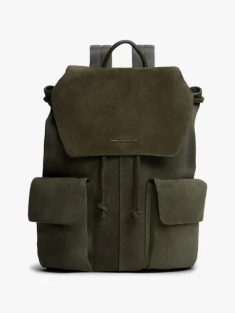 Rucksack mit Klappe aus Wildleder Rucksack mit Klappe aus Wildleder