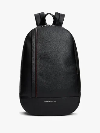 Rucksack mit Logo-Streifen und Kieselstruktur Rucksack mit Logo-Streifen und Kieselstruktur