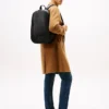 Rucksack mit Logo-Streifen und Kieselstruktur Rucksack mit Logo-Streifen und Kieselstruktur