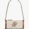 Script Monogram Leinen-Tasche mit Kettenriemen Script Monogram Leinen-Tasche mit Kettenriemen