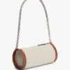 Script Monogram Leinen-Tasche mit Kettenriemen Script Monogram Leinen-Tasche mit Kettenriemen