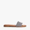 Script Monogram Stripe Woven Slide Script Monogram Stripe Woven Slide