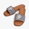 Script Monogram Stripe Woven Slide Script Monogram Stripe Woven Slide