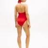Signature Stripe Plunge Halter-Badeanzug Signature Stripe Plunge Halter-Badeanzug