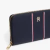 Signature Stripe Zip Wallet
