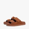 Slide-Sandale aus Nubukleder mit zwei Riemen Slide-Sandale aus Nubukleder mit zwei Riemen