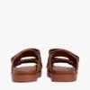 Slide-Sandale aus Nubukleder mit zwei Riemen Slide-Sandale aus Nubukleder mit zwei Riemen