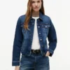 Slim Fit Dark Wash Stretch-Jeansjacke Slim Fit Dark Wash Stretch-Jeansjacke