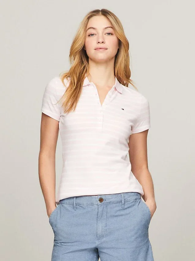 Slim Fit gestreiftes Stretch-Baumwoll-Polo Slim Fit gestreiftes Stretch-Baumwoll-Polo