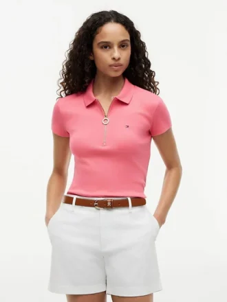 Slim-Fit-Polo mit Reißverschluss Slim-Fit-Polo mit Reißverschluss