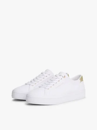 Sneaker aus Canvas mit Metallic-Akzenten