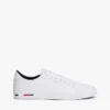 Sneaker aus vulkanisiertem Leder mit Flaggenstreifen Sneaker aus vulkanisiertem Leder mit Flaggenstreifen