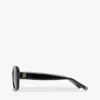 Sonnenbrille mit auffälligem Schmetterlingsrahmen