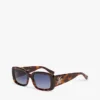 Sonnenbrille mit markantem rechteckigem Rahmen