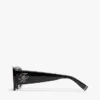 Sonnenbrille mit markantem rechteckigem Rahmen