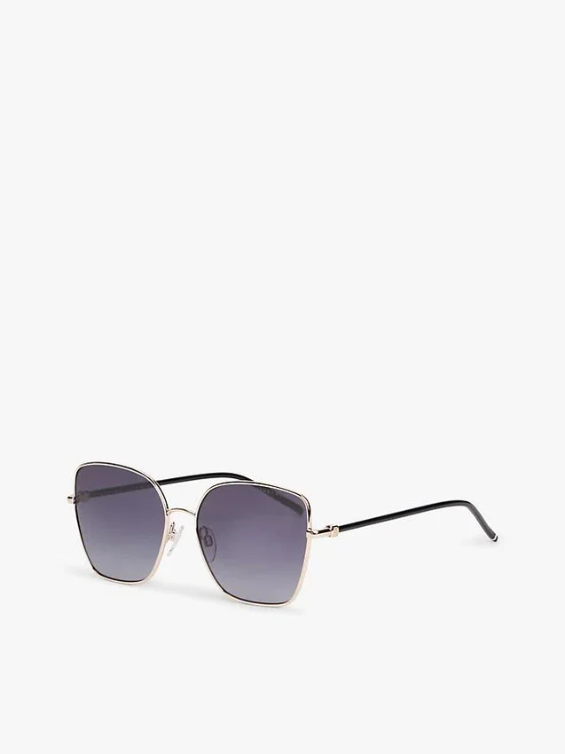 Sonnenbrille mit Metallrahmen in Schmetterlingsform Sonnenbrille mit Metallrahmen in Schmetterlingsform