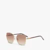 Sonnenbrille mit Metallrahmen in Schmetterlingsform Sonnenbrille mit Metallrahmen in Schmetterlingsform