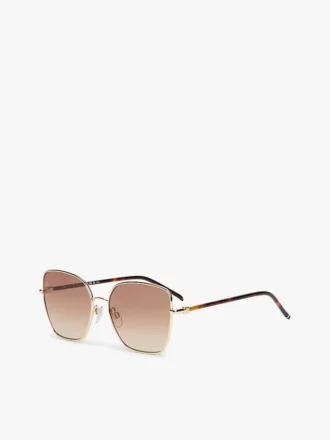 Sonnenbrille mit Metallrahmen in Schmetterlingsform Sonnenbrille mit Metallrahmen in Schmetterlingsform