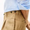 Stückgefärbte, konisch zulaufende Leinenhose Stückgefärbte, konisch zulaufende Leinenhose