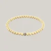 Streifen-Armband mit Metallperlen