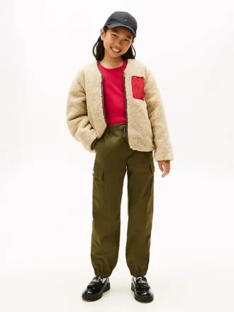 Stretch-Chino-Cargo-Jogginghose für Kinder Stretch-Chino-Cargo-Jogginghose für Kinder