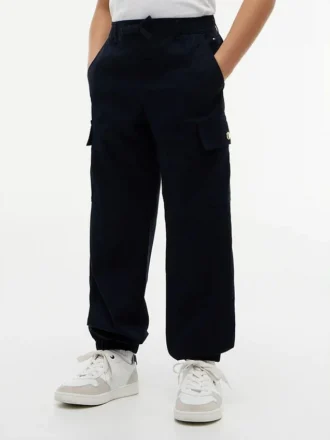 Stretch-Chino-Cargo-Jogginghose für Kinder Stretch-Chino-Cargo-Jogginghose für Kinder