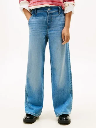 Stretch-Jeans mit weitem Bein für Kinder Stretch-Jeans mit weitem Bein für Kinder