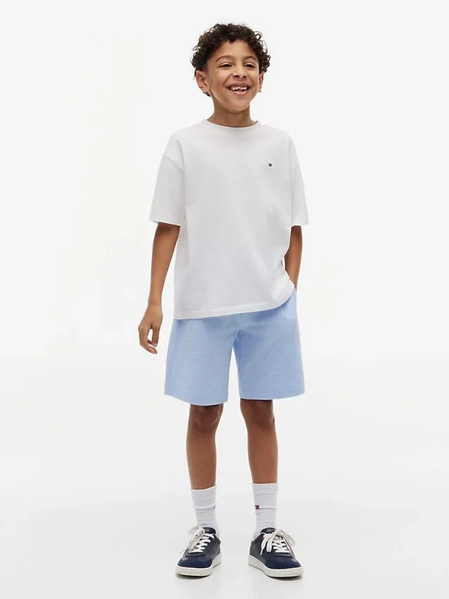 Stretch-Seersucker-Shorts für Kinder Stretch-Seersucker-Shorts für Kinder
