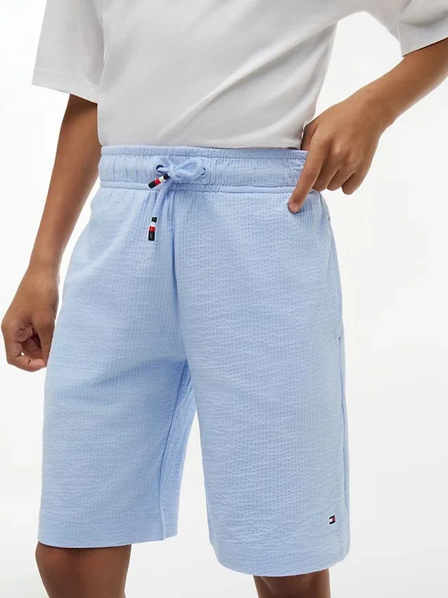 Stretch-Seersucker-Shorts für Kinder Stretch-Seersucker-Shorts für Kinder