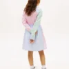 Stretch-Shirtkleid für Kinder mit gemischten Streifen