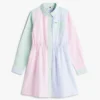 Stretch-Shirtkleid für Kinder mit gemischten Streifen