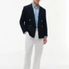 Strukturierter Blazer aus Baumwoll-Woll-Mischung Strukturierter Blazer aus Baumwoll-Woll-Mischung