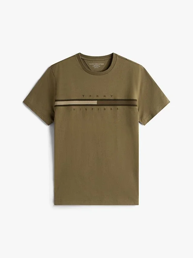 T-Shirt mit tonalem Flaggenlogo T-Shirt mit tonalem Flaggenlogo