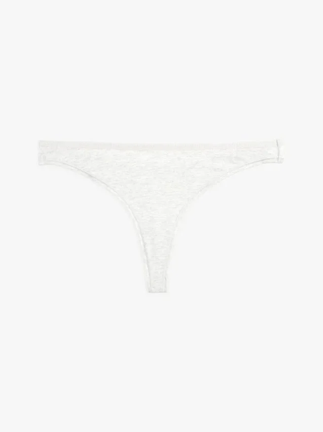 Tanga aus Stretch-Baumwolle mit wiederholtem Logo Tanga aus Stretch-Baumwolle mit wiederholtem Logo