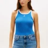 Tanktop aus Rippstrick mit Schriftzug-Monogramm Tanktop aus Rippstrick mit Schriftzug-Monogramm