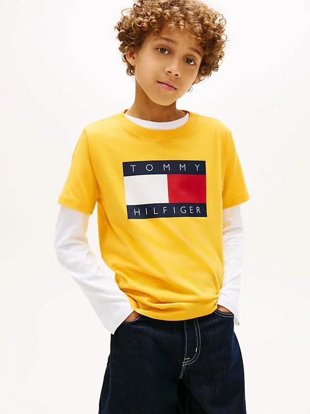 Tommy Flag Logo T-Shirt für Kinder Tommy Flag Logo T-Shirt für Kinder