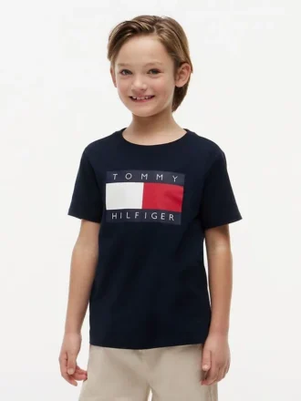 Tommy Flag Logo T-Shirt für Kinder